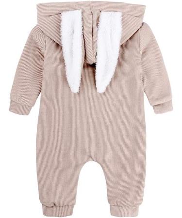 Kids Tales Newborn Baby Winter Hooded Rabbit Ear Romper | 0-3 Months - Buy Online on SooperMarket.com