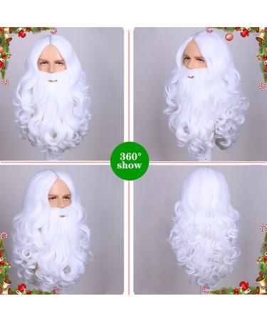 Buy Festive Santa Wig Beard & Eyebrow Set - Realistic Heat Resistant & Adjustable for Christmas Cheer - Buy Online on SooperMarket.com