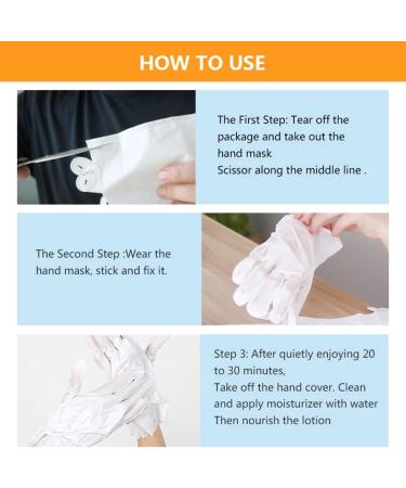 Moisturizing Hand Mask Gloves (3 Pairs) with Honey | Ultimate Hand Care for Dry Aging Cracked Skin - Buy Online on SooperMarket.com