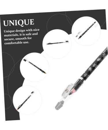 MUSISALY 4pcs Two-in-one Eyebrow Pencil Eyebrow Pencils with Pencil Sharpener Eyebrow Cosmetics Wooden Brown - Buy Online on SooperMarket.com