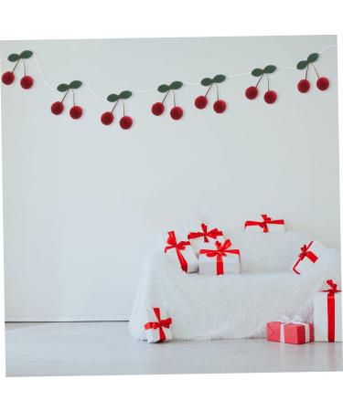 HOMSFOU 3pcs Bayberry Ball String Ornament Banner Garland Christmas Strawberry Room Decor Artificial Fruit Garland Christmas Mantle Fireplace Birthday Party Supplies Cherry Cotton Thread - Buy Online on SooperMarket.com