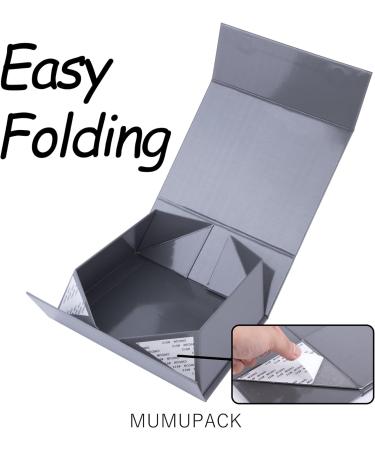 5 Packs grey Gift Box 8x7x3.3 Inches Small Gift Boxes with Lids and Magnetic Closure Collapsible Gift Boxes with Card and Ribbon for Presents Men Gift Wedding Male Birthday Graduation Merry Christmas 8x7x3.3 Inch(5 Packs) Grey - Buy Online on SooperMarket.com