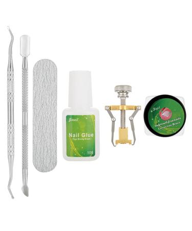 Toenail Tool 6 in 1 Ingrown Toe Nail Fixer Pedicure Toenail Recover Nail Foot Care Kit Ingrown Toenail Corrector for Men Women(24pcs)