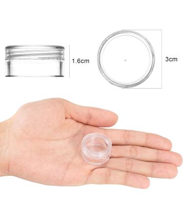 5ml Jaws with Lids - 42pcs Mini Cream Containers for Cosmetics & Nail Art | Transparent Dose with Labels & Spatula - Buy Online on SooperMarket.com