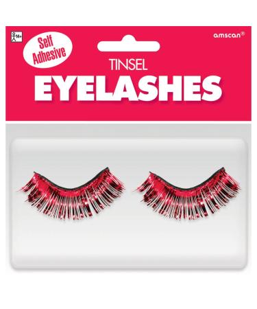 Red Tinsel Eyelashes