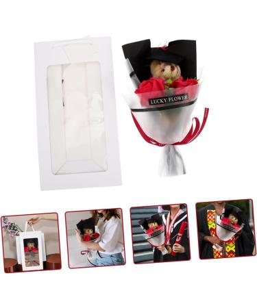 Alipis Bear Bouquet Roses Fresh Flowers Gifts Sunflowers Decor Sunflower Decorations Doll Flower Bouquet Stuffed Pig Plush Toy Doll Figurine Bouquet Animal Accessories Banquet Cloth Rose 30X15CM - Buy Online on SooperMarket.com