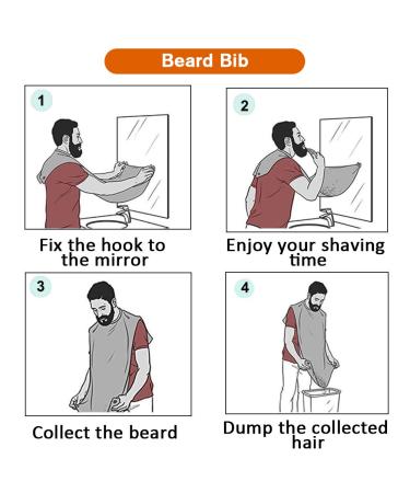 2Pcs Hair Cutting Cape and Beard Bib Set with 2 Suction Cups - For Adults/Kids, Haircut Cape and Beard Catcher Apron for Shaving and Trimming - Buy Online on SooperMarket.com