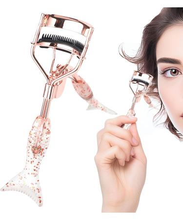 Virtcooy Small Eyelash Curler Small Fish Tail Shape Eye Curler with Comb Teeth - Ergonomic Portable Makeup Supplies Beautiful Eyelash Tools for Girls Women Females Ladies A4 Electroplated Rose Gold With Black Comb Rose Go - Buy Online on SooperMarket.com