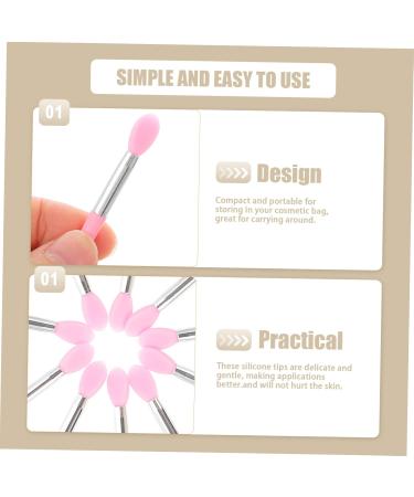 Shop Mikinona 10pcs Lip Mask Spoon & Makeup Brush Set | Lipstick Applicator Creamy Eyeshadow & More - Miss Cosmetic Pink - Buy Online on SooperMarket.com