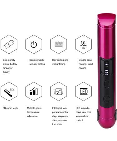 Mini Hair Curler & Straightener - USB Rechargeable Styling Tool for Home Salon | Easy Hair Styling - Buy Online on SooperMarket.com