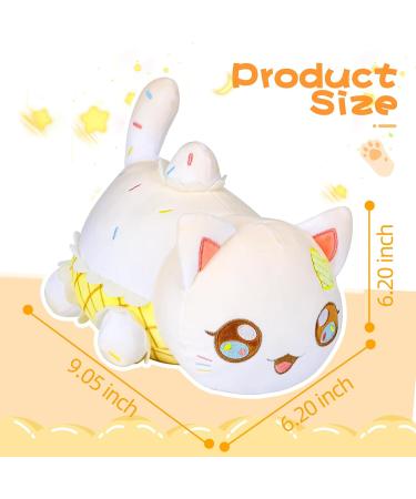 Laibuy Cat Stuffed Animal Toy | Soft Cat Cushion Plush Pillow for Kids | Funny Pussy Plushie Gift | Orange Kitten Stuffed Toy - Buy Online on SooperMarket.com