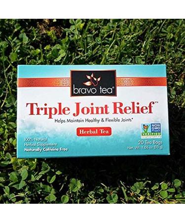 Bravo Tea Triple Joint Relief - Caffeine Free - 20 Tea Bags for Natural Pain Relief - Buy Online on SooperMarket.com