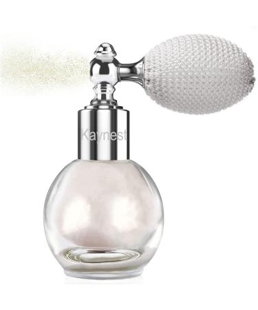 Shimmering Spray Powder Sparkle Powder, Body Glitter Face High Gloss Spray Highlighter Loose Powder Makeup Spray for Women Hair Nails Makeup( 1#Pearl White)