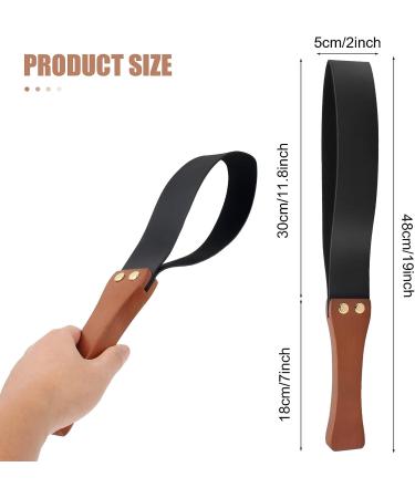 Catcan Riding Crop for Horses  Leather Paddle with Anti-Slip Wooden Handle  19'' Equestrianism Crops - Buy Online on SooperMarket.com