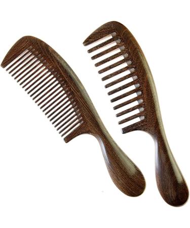 Comb Golden Silk Sandalwood Comb Large Thick-Handled Massage Comb Thick-Tooth Curling Comb Unisex wooden comb (Size : Small) - Buy Online on SooperMarket.com