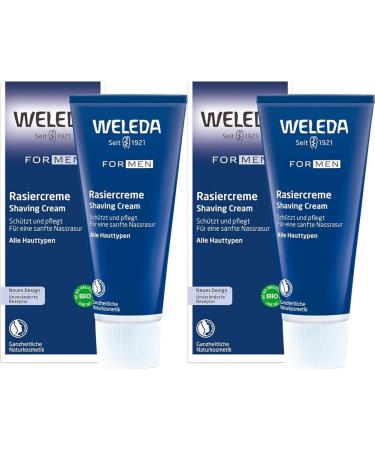 WELEDA BIO FOR MEN RASIER CREME NATURE COSMETICS Razor foam for the care and protection of the skin in wet curls gentle foam for a gentle shave for men (1 x 75 ml) (pack with 2) 75 ml (2 -pack) Razing cream