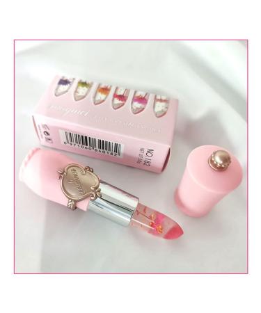 Paminify 2Pcs Jelly Clear Crystal Flower Magic Lipstick Color Changing Tinted Lip Balm - Nourishing Moisturizing Lip Stick with Flower Inside | PH Temperature Color Change Labial Magicos 01+02 - Buy Online on SooperMarket.com