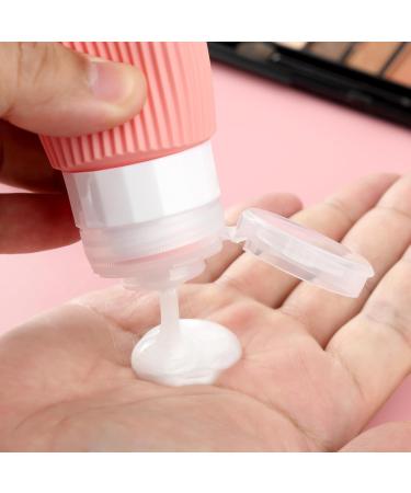Gemice 60ml Silicone Travel Bottles Set - Leak-Proof BPA-Free Containers for Hand Luggage & Cosmetics (4 Pieces Pink) - Buy Online on SooperMarket.com