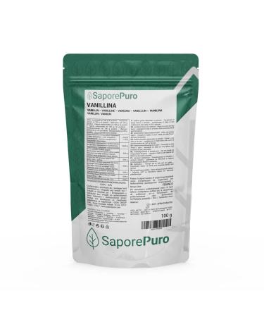 Saporepuro VANILLIN POWDER - Vanilla flavor powder for desserts - 100 GR