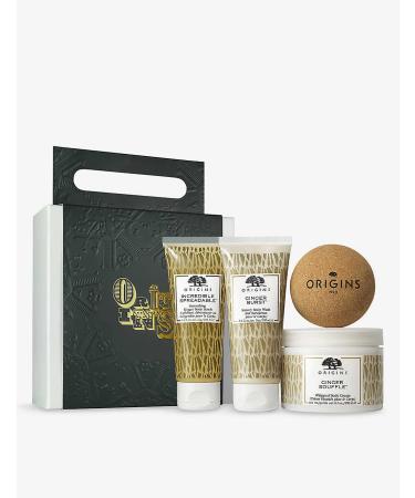 Origins Gift Set: Ginger Souffle Whipped Body Cream & Ginger Burst Savory Body Wash & Smoothing Ginger Body Scrub