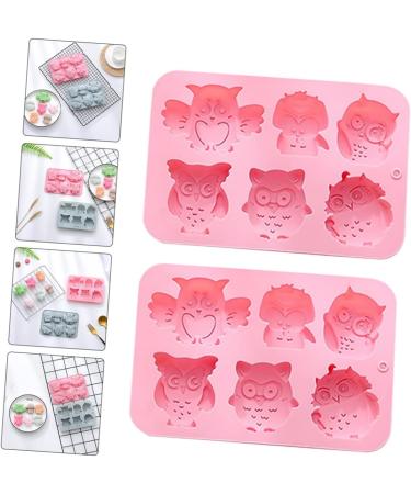 MAGICLULU 10 Pcs Baking Cake Mold Chocolate Mold Candy Chocolate Owl Soap Molds Silicone Mold Silicone Soap Animal Cookie Silicone Baking Mold Owl Candy Molds to Bake Silica Gel Tool 19.9x13.8cmx5pcs Pinkx5pcs - Buy Online on SooperMarket.com