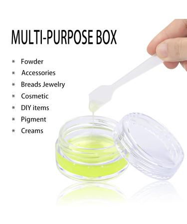 Pinsheng 50-Piece Clear Empty Cosmetic Containers - 5ml Travel Cream Jars with Lids Nail Art Jars & Spatula for Lip Balm & Lotion - Buy Online on SooperMarket.com