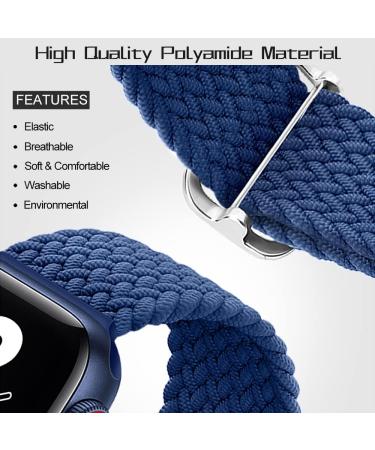 Qimela Stretchy Solo Loop Strap Compatible for Apple Watch Band 49mm 45mm 44mm 42mm for Women Men Adjustable Elastic Breathable Nylon Braided Sport Wristband for iWatch Series SE 8 7 6 5 4 3 2 1 Ultra Black 42mm/44mm/45mm/49mm - Buy Online on SooperMarket.com