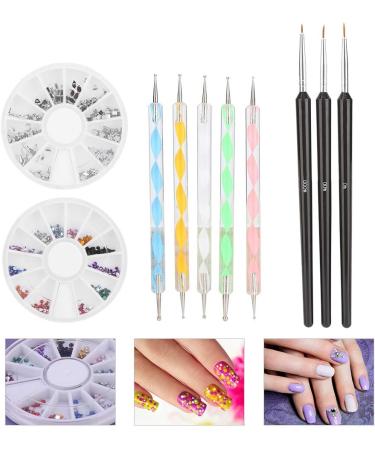 Nail Art Painting Brush Pen Tools Kit Line Drawing Painting Pen Rhinestone Polish Manicure Tools - Buy Online on SooperMarket.com