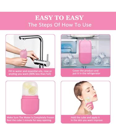Buy Pink Ice Roller for Face & Eyes | Cold Gua Sha Massage Tool - Tighten & Beautify Skin - Buy Online on SooperMarket.com