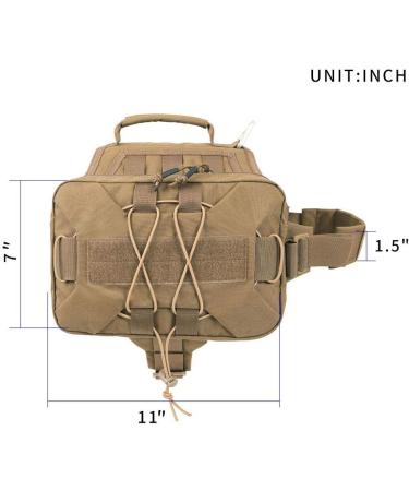 Dog Saddle Bag Backpack for Travel Camping Hiking - COB Coyote Brown - Buy Online on SooperMarket.com
