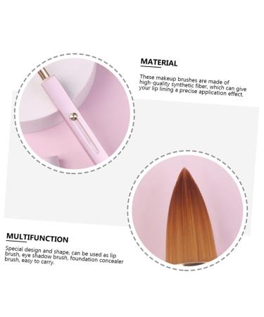 Buy Housoutil Dual-Purpose Lip & Concealer Brush - Mini Telescopic Makeup Brush for Lipsticks & Gloss - Pink Cosmetic Tool - Buy Online on SooperMarket.com