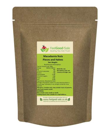 1kg Macadamia Nuts Pieces & Halves (Non GMO - No Irradiation)