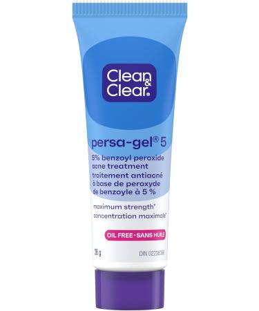 Clean & Clear Persa-Gel 5 Oil-Free Acne Spot Treatment with Maximum Strength 5% Benzoyl Peroxide Topical Pimple & Acne Medication for Face Acne Fragrance-Free 28g Acne Treatment - Maximum Strength - Buy Online on SooperMarket.com