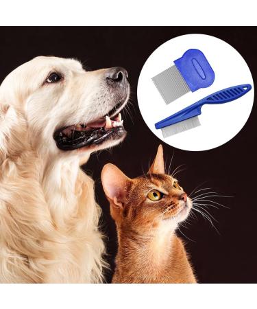 2 Pcs Cat Flea Comb Flea Comb for Cats Portable Tight Design Non Slip Handle for Long-Haired Cat Short-Haired Cat - Buy Online on SooperMarket.com