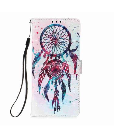 Compatible with Samsung Galaxy S23 Ultra case mobile phone cover bling glossy 3D pattern PU leather bag paper pocket card card catus case wall cover cover for samsung galaxy s23 ultra dream catcher