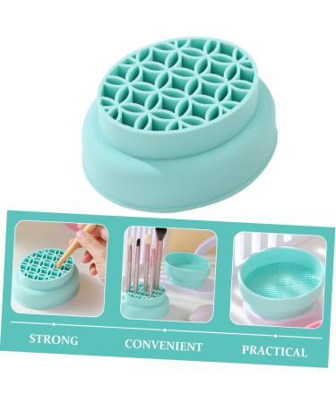 Mikinona Makeup Brush Cleaner Bowl Cleaner Bowl for Makeup Tools Brush Cleaning Pad Makeup Brush Storage Stand Silicone Cleaning Bowl Foldable Brush Make up Powder Puff Silica Gel - Buy Online on SooperMarket.com