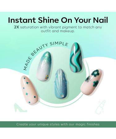 modelones Gel Nail Polish Glitter Green - 6 Pcs Glitter Green Sparkle Gel Polish Kit Soak Off Nail Lamp Avocado Dark Green Nail Gel Nail Kit Nail Art Design Gifts for Women BLINKING BRILLIANT - Buy Online on SooperMarket.com