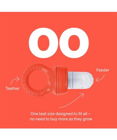 Love Noobs Baby Food Pacifier Feeder 2 Pack - Fresh Frozen Fruit Teether & Teething Toy - BPA Free Silicone Pacifier for Infant Feeding - Buy Online on SooperMarket.com