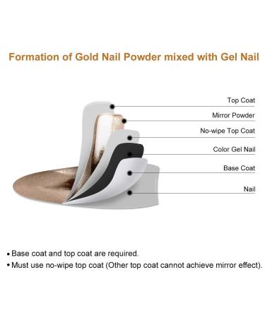 Saviland Chrome Nail Powder Set - 12 Gold Metallic Colors for Mirror and Bubble Effect Nail Art Manicure - Buy Online on SooperMarket.com