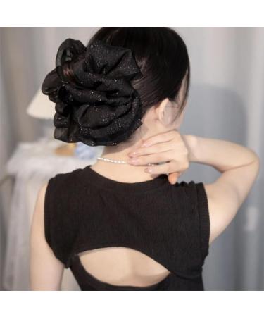 Bow Bubble Clips Bow Hair Claw Clips Claw Clips For Thick Hair Thick Hair Claw Clips For Long Hair Hair Clips for Thin Hair Women Large Puffy Chiffon Elegant Bubble Bow Hair Claw Clip (2pcs-D) - Buy Online on SooperMarket.com