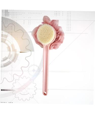 Healeved Bath Scrubber - Pink Handle Bath Brush Shower Sponge - Buy Online on SooperMarket.com