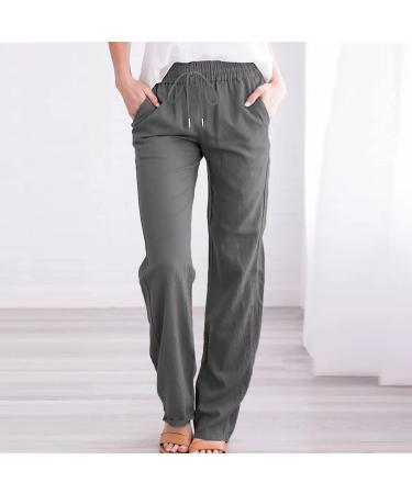 Wiyuqeen Women's Spring Trendy Dressy Straight Leg Sweatpants - Gray Medium - Buy Online on SooperMarket.com