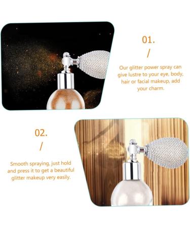 KALLORY 4pcs Body Powder Spray Glitter Highlighter Eyeshadow Pressed Powder Spray Face High Gloss Spray Body Shimmer Spray Highlighter Powder Spray Glitter Highlight Powder Spray Miss Hair 7.5X6.9CM As Shown - Buy Online on SooperMarket.com