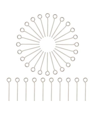 UNICRAFTABLE 1000pcs 304 Stainless Steel Eyepins 16mm Open Eye Pins Head Pin Jewelry Making Findings DIY Components for Beads Making Connector Hole 2mm Pin 0.6mm