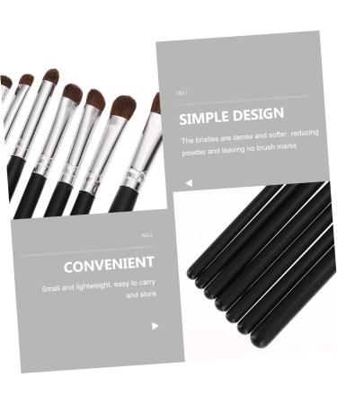 MUSISALY 7pcs Eye Makeup Brushes Halloween Hair Bows for Women Portable Eyeliner Brush Makeup Bag Black Wood - Buy Online on SooperMarket.com