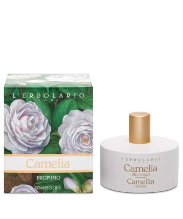 L'Erbolario Camellia - Refined Notes Of Camellia - Warmth Of Elemi And Amber - Exotic Spicy Essence Of Tonka Bean - Unique And Seductive Natural Fragrance - Floral Powdery Scent - 3.3 Oz EDP Spray Camellia 3.3 Ounce (Pack of 1)