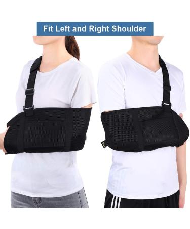 Yosoo Health Gear Medical Arm Sling Shoulder Sling - Large Breathable Immobilizer for Rotator Cuff Injury and Fractured Bones - Adult with Waist Strap - Buy Online on SooperMarket.com