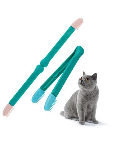 Kisangel 2pcs Eye Gum Cleaner Tear Marks Brush for Dogs Toallitas Desmaquillantes Pet Comb Dog Eye Cleaner Pp 10.00X3.20X1.00CM Assorted Color