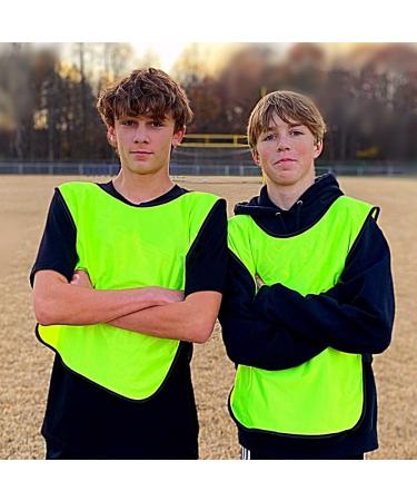 6 Pack Neon Green Scrimmage Vests for Kids & Adults - Soccer Bibs/Pinnies - Buy Online on SooperMarket.com