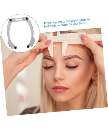 Beavorty 3pcs white outfit eye brow shaping kit eyebrow ruler mapping eyebrow line aluminum alloy - Buy Online on SooperMarket.com